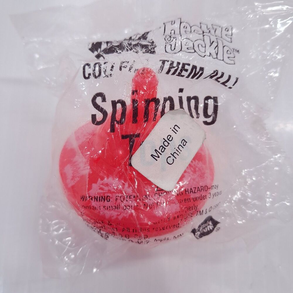 New Dairy Queen Mighty Mouse Heckle Jeckle Spinning top red toy 1997 sealed